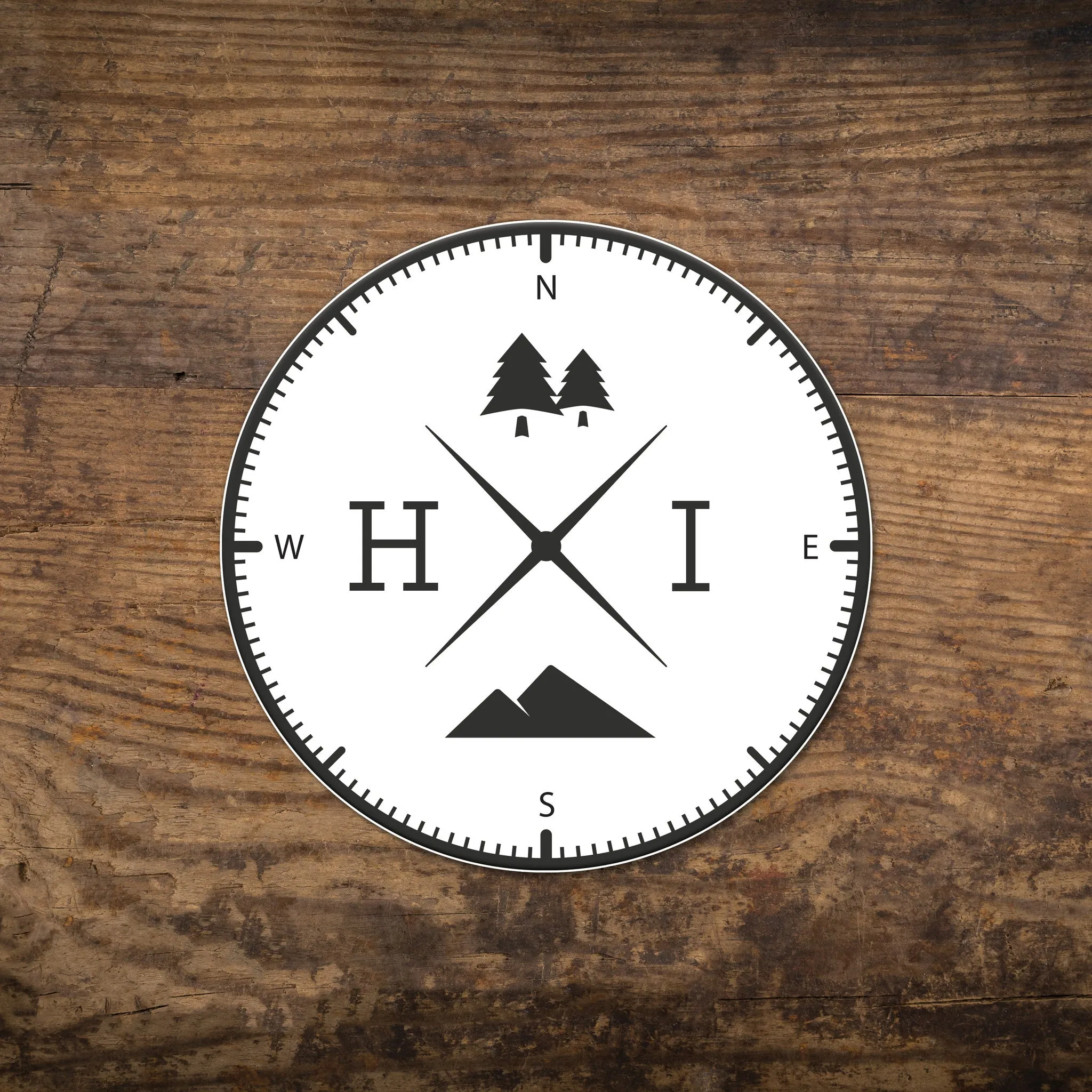 HI Compass Sticker