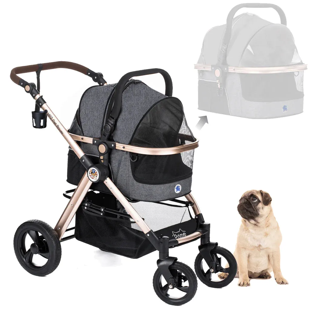 HPZ™ PET ROVER PRIME Luxury 3-In-1 Stroller For Small/Medium Dogs and Cats