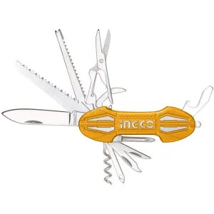 Ingco Multi-Function Pocket Folding Knife with 15 Tools – HMFK8158