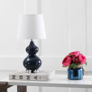 Kids Lighting 18.75-inch Eva Navy Double Mini Table Lamp Blue Modern