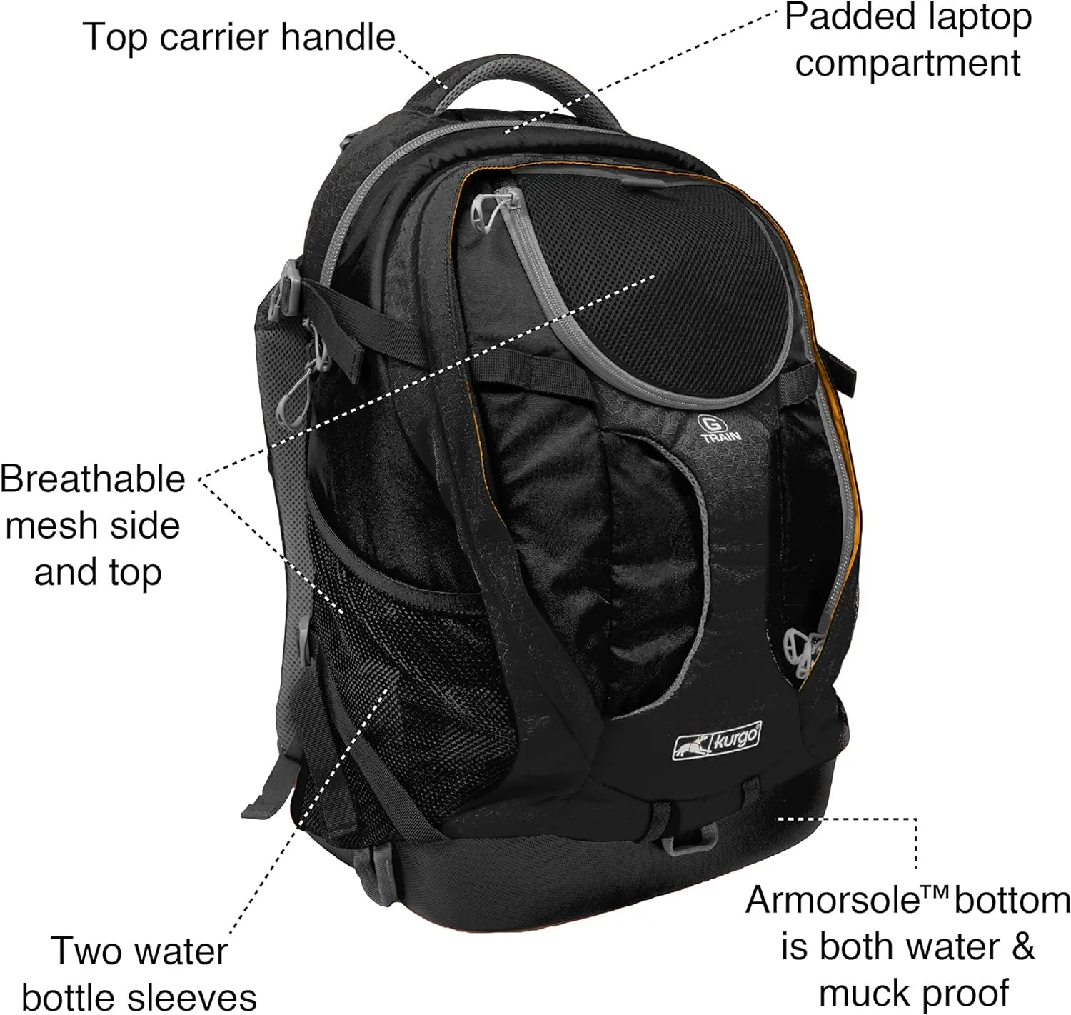 Kurgo G-Train Dog Carrier Pack-Black