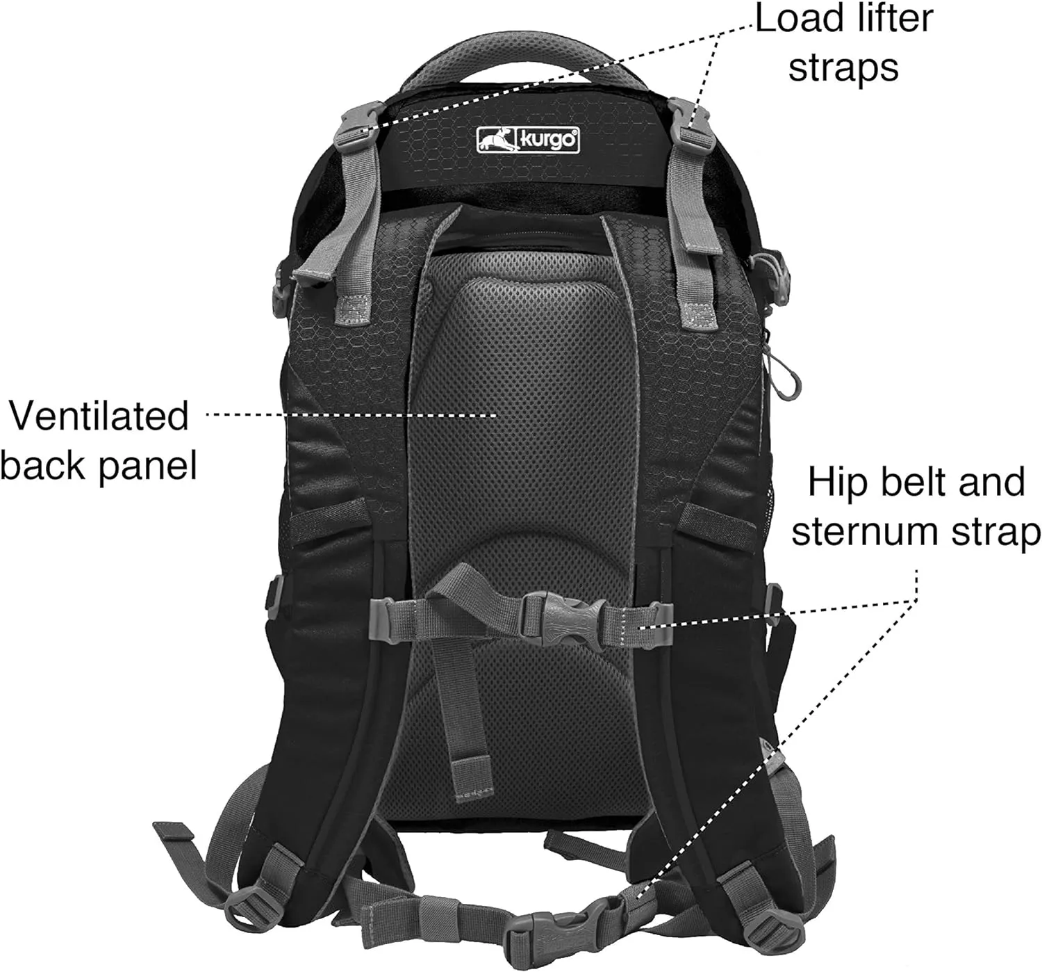 Kurgo G-Train Dog Carrier Pack-Black