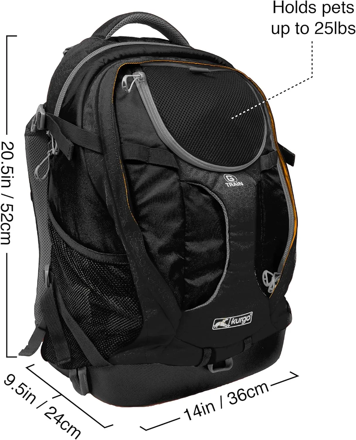 Kurgo G-Train Dog Carrier Pack-Black