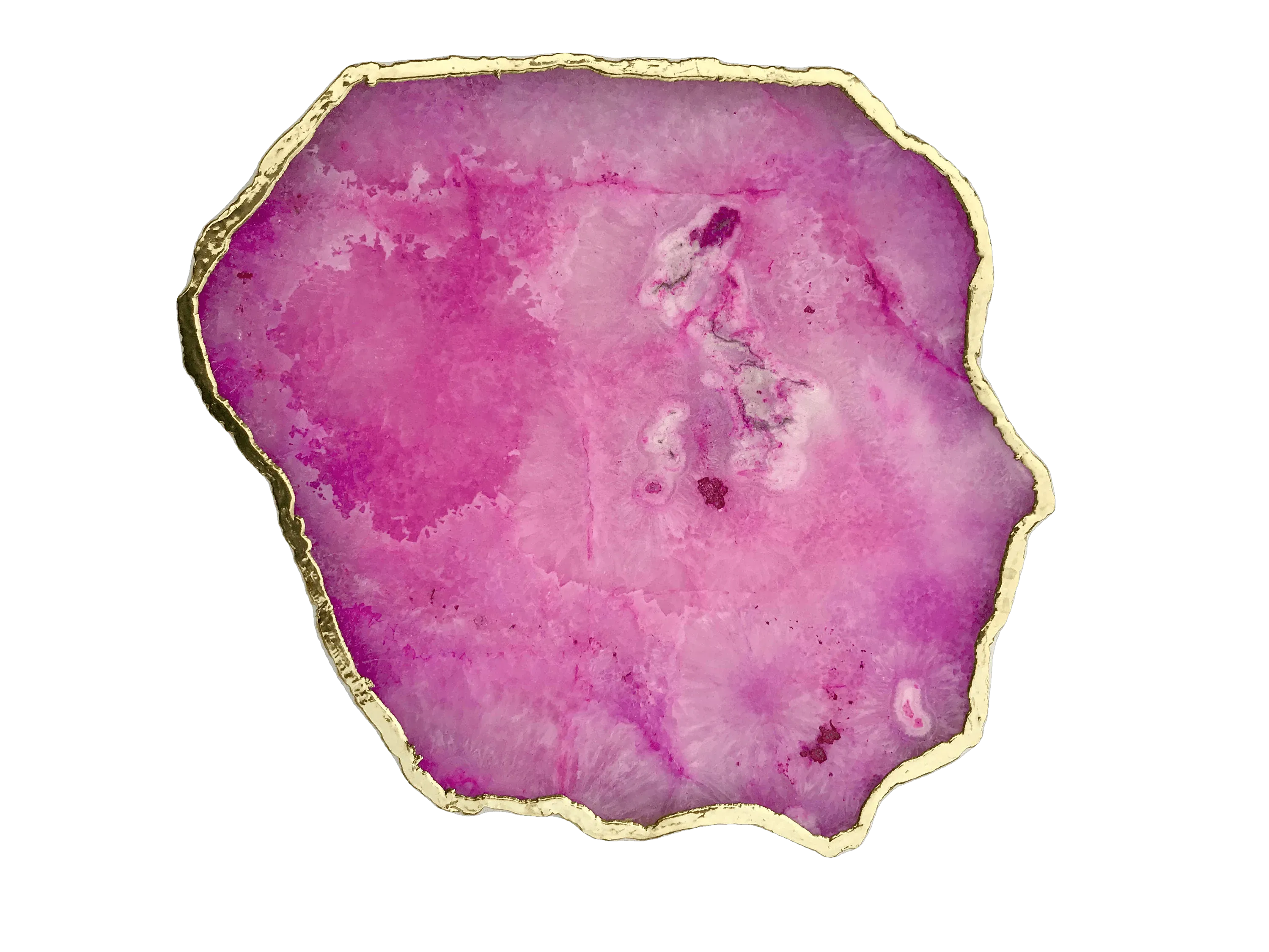 Large Pink Agate Cheese Platter Tray