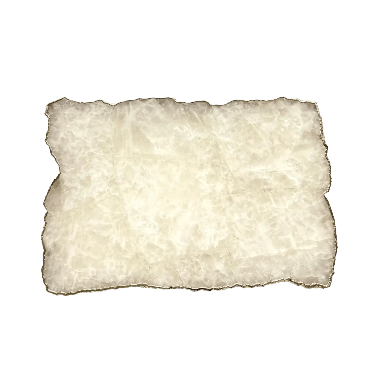 Large White Agate Cheese Platter Tray