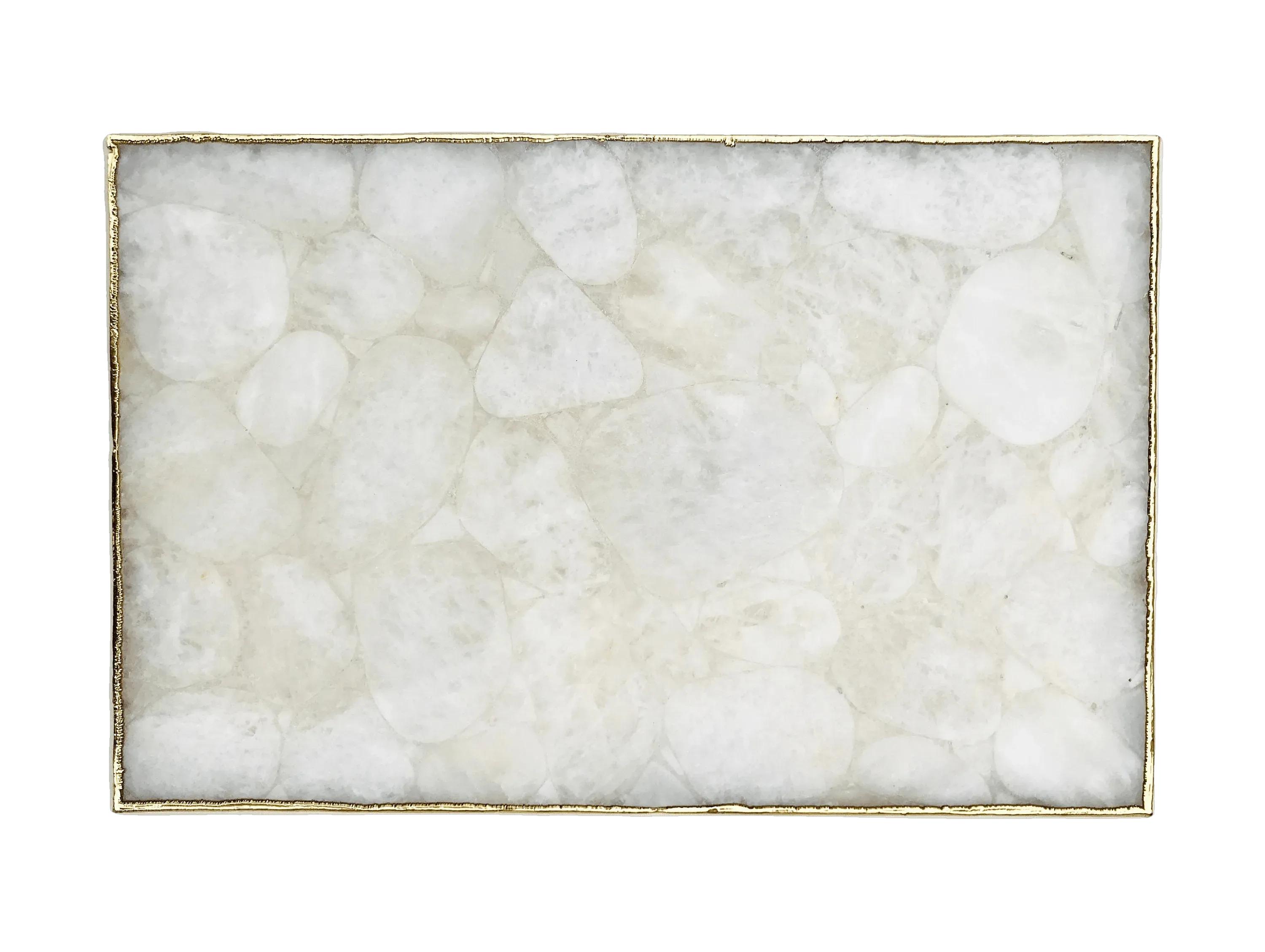 Large White Crystal Agate Cheese Platter Tray