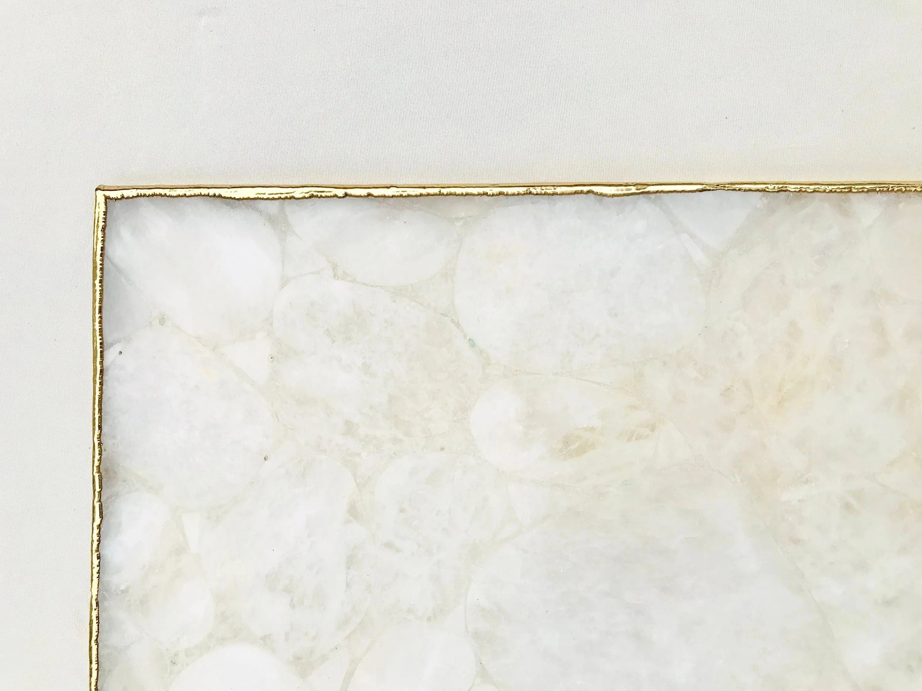 Large White Crystal Agate Cheese Platter Tray