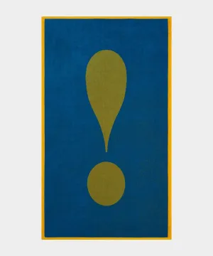 Lateral Objects Exclamation Towel in Green