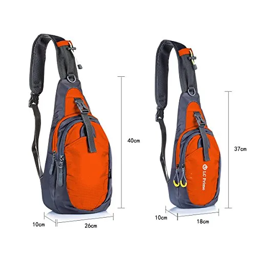 Lc Prime Sling Bag Backpack Chest Shoulder Compact Fanny Sack Satchel Outdoor Bike Nylon Fabric