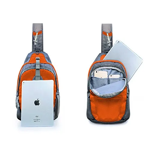 Lc Prime Sling Bag Backpack Chest Shoulder Compact Fanny Sack Satchel Outdoor Bike Nylon Fabric