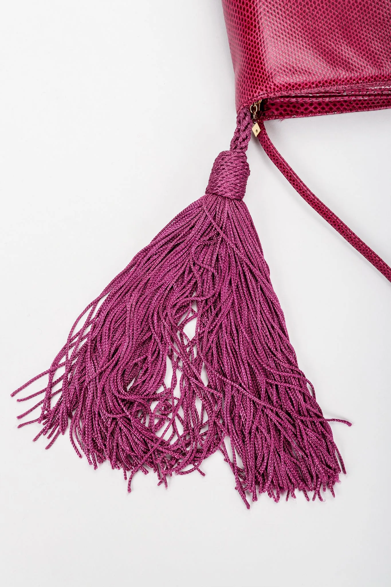 Lizard Double Tassel Clutch