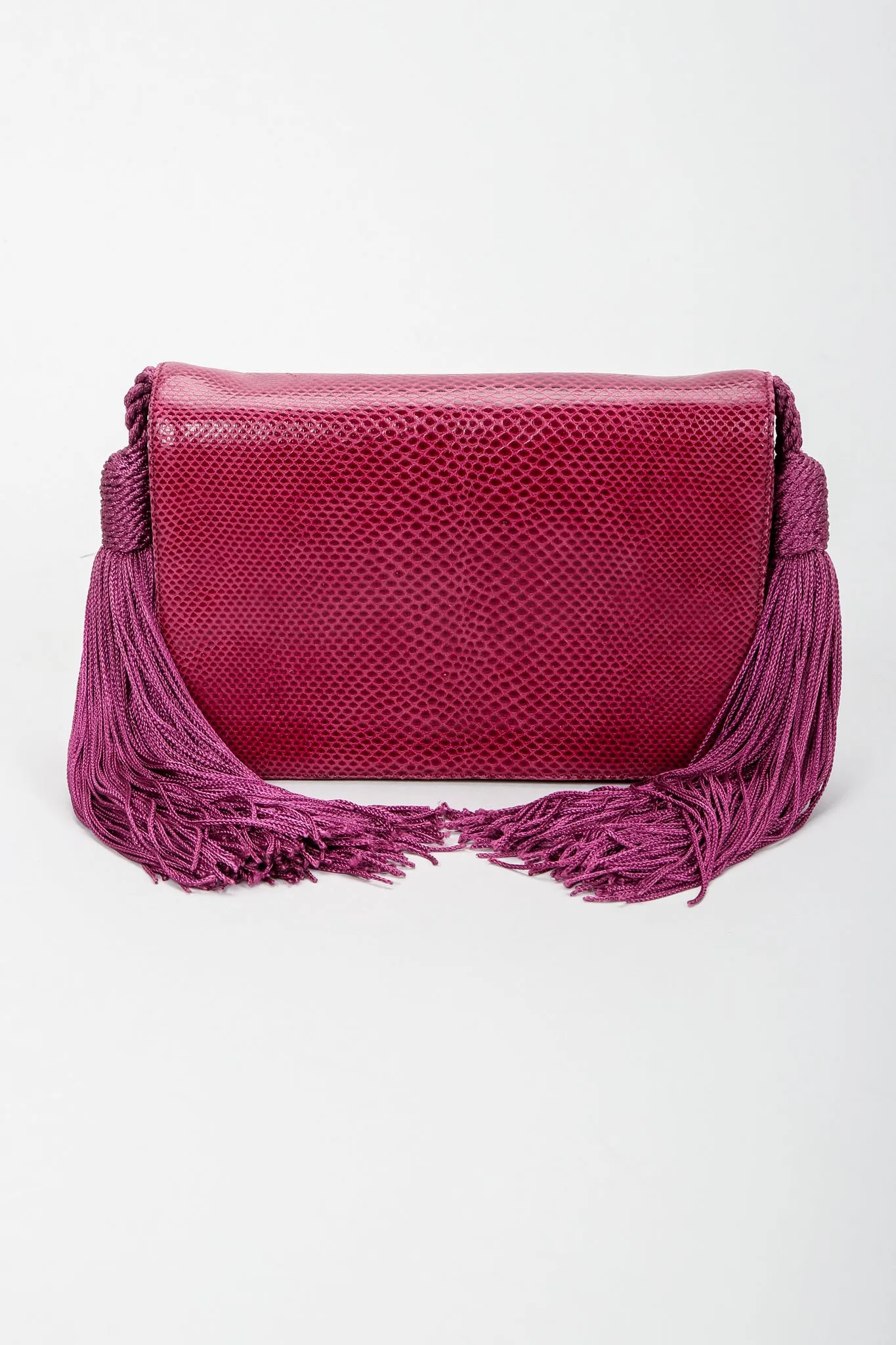Lizard Double Tassel Clutch