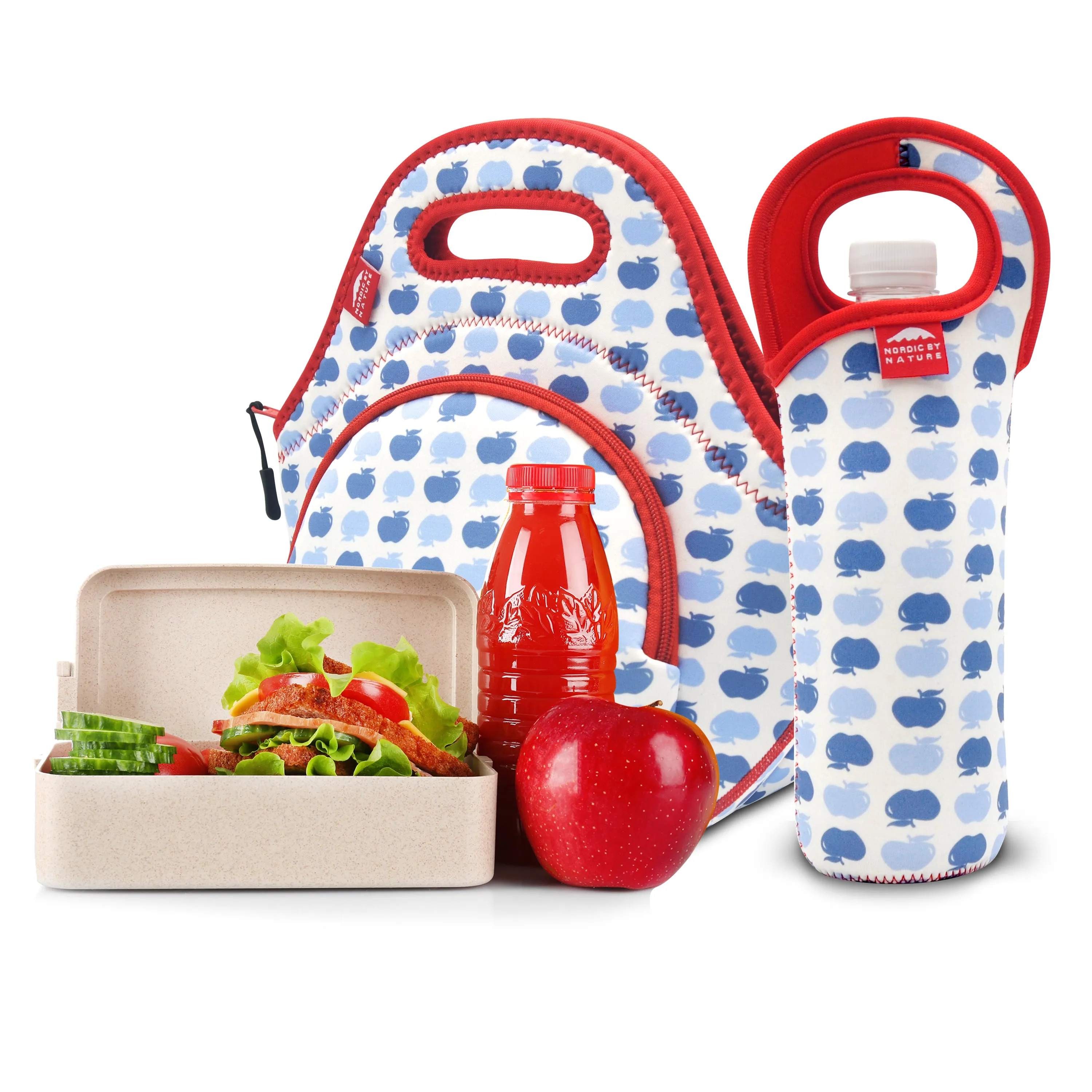 LUNCH BAG SET 12" APPLE