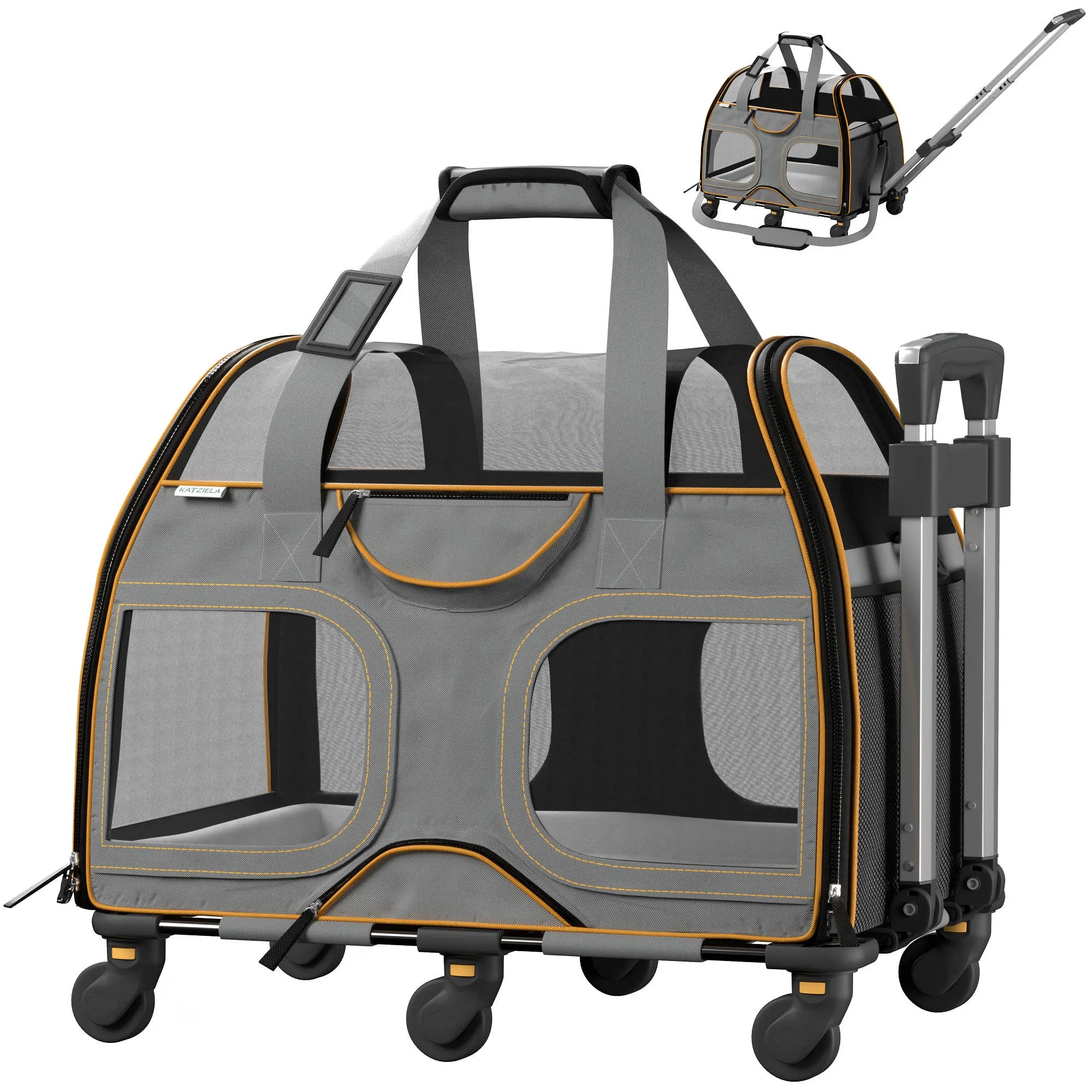 Luxury Rider Pet Carrier with Removable Wheels