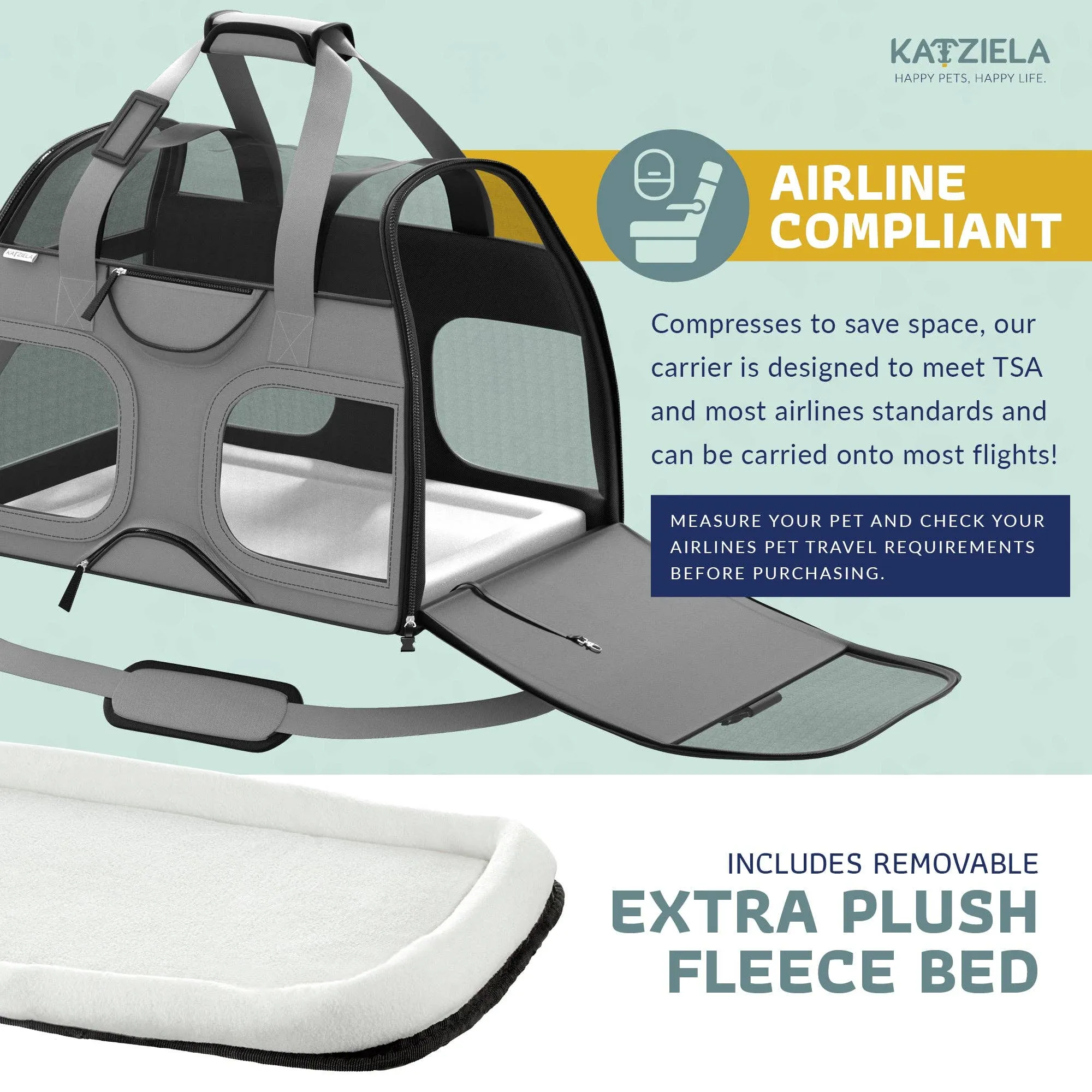 Luxury Rider Pet Carrier with Removable Wheels