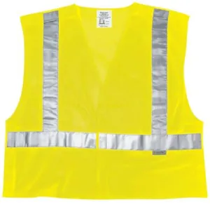 MCR Safety Luminator Class II Tear-Away Safety Vests, 4XL, Fluorescent Lime, CL2MLX4