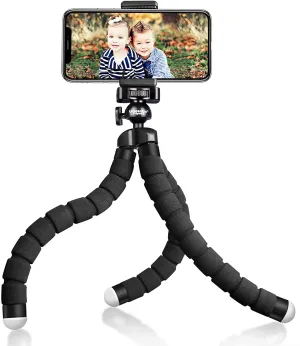 New UBeesize Tripod S, Premium Phone Tripod, Flexible Tripod with Wireless Remote Shutter, Compatible with iPhone/Android Samsung, Mini Tripod Stand Holder for Camera GoPro/Mobile Cell Phone (Upgraded)