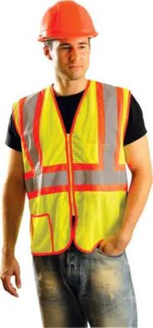 OccuNomix Class 2 Mesh Vests, X-Large, Hi-Viz Yellow, LUX-SSCLC2Z-YXL