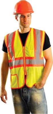 OccuNomix Class 2 Mesh Vests, X-Large, Hi-Viz Yellow, LUX-SSCLC2Z-YXL