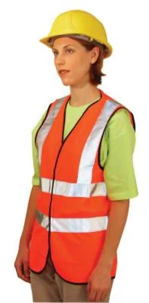 OccuNomix Class 2 Solid Vests with 3M Scotchlite Reflective Tape, X-Large, Hi-Viz Orange, LUX-SSFULLG-OXL