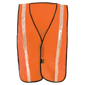OccuNomix Non-ANSI Economy Mesh Vests with Gloss Reflective Tape, XL, Hi-Viz Orange/Yellow, LUX-XGTM-OXL