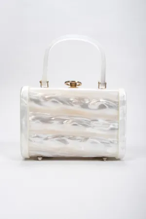 Pearl Swirl Lucite Box Bag