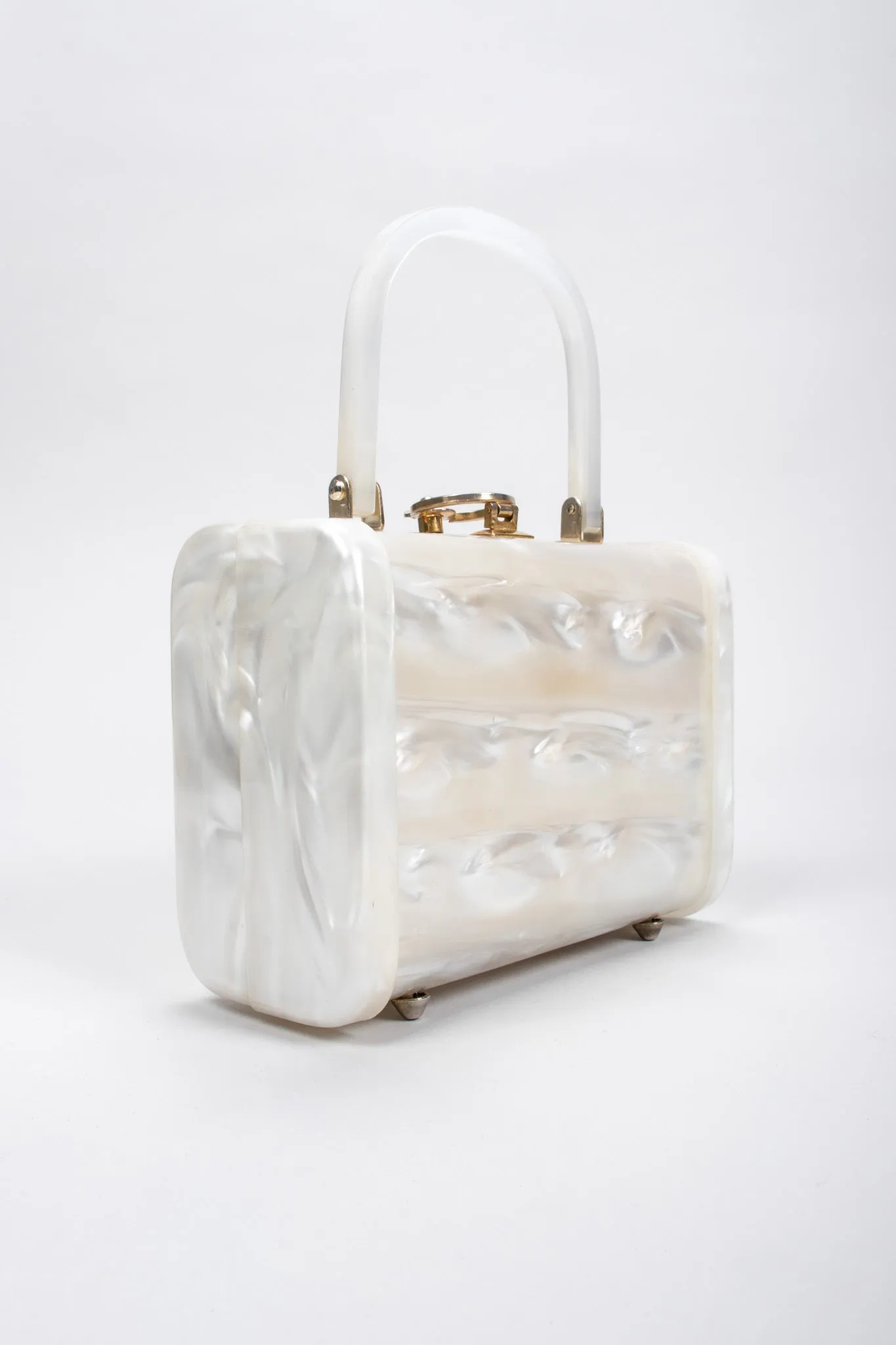 Pearl Swirl Lucite Box Bag