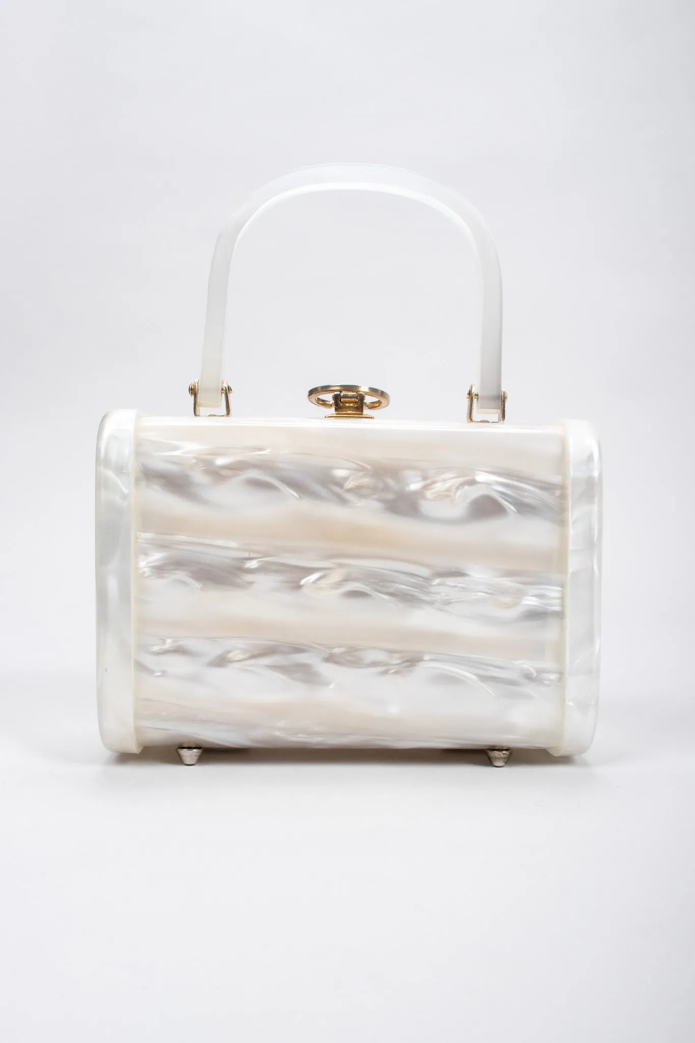 Pearl Swirl Lucite Box Bag