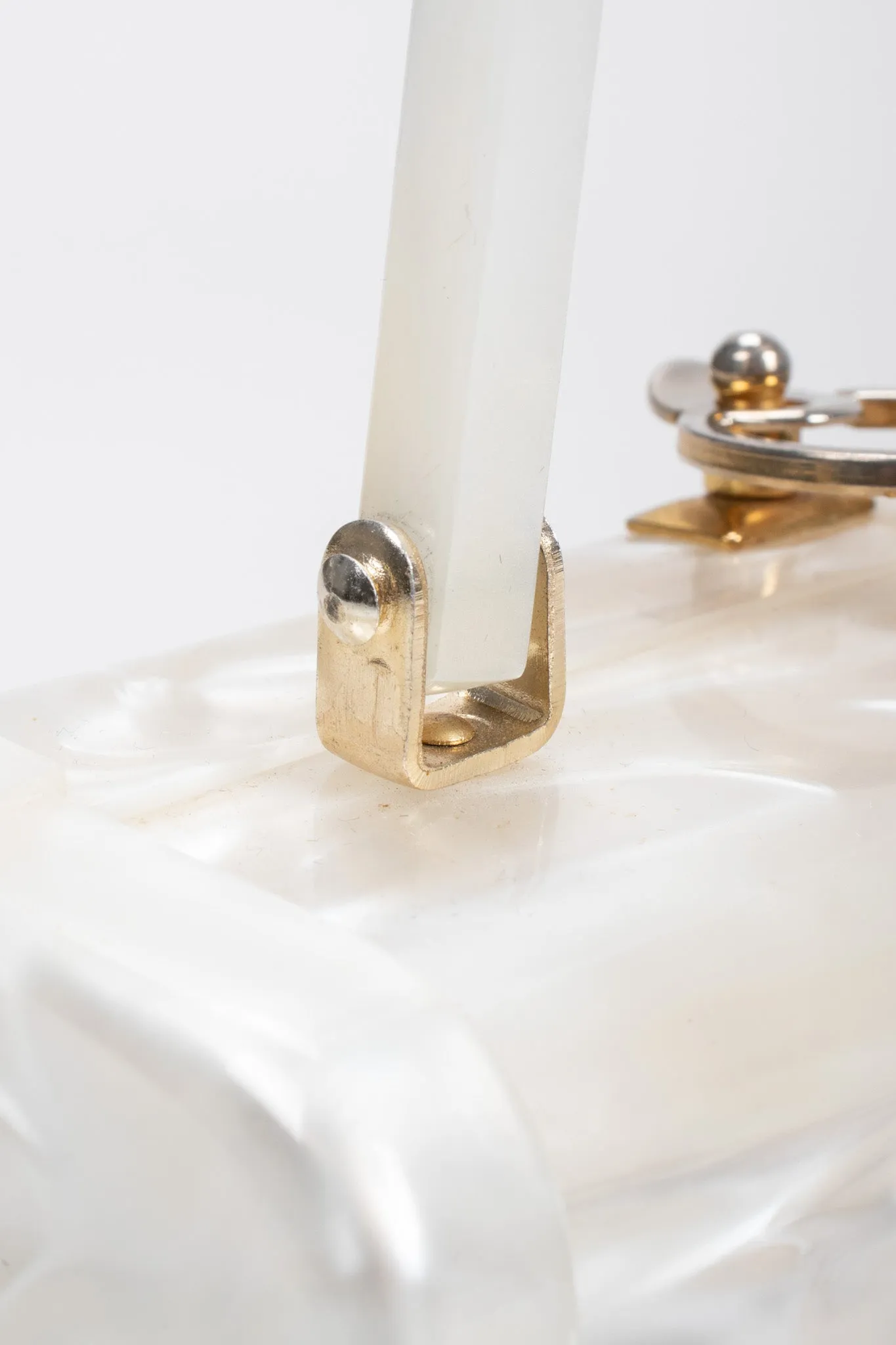 Pearl Swirl Lucite Box Bag