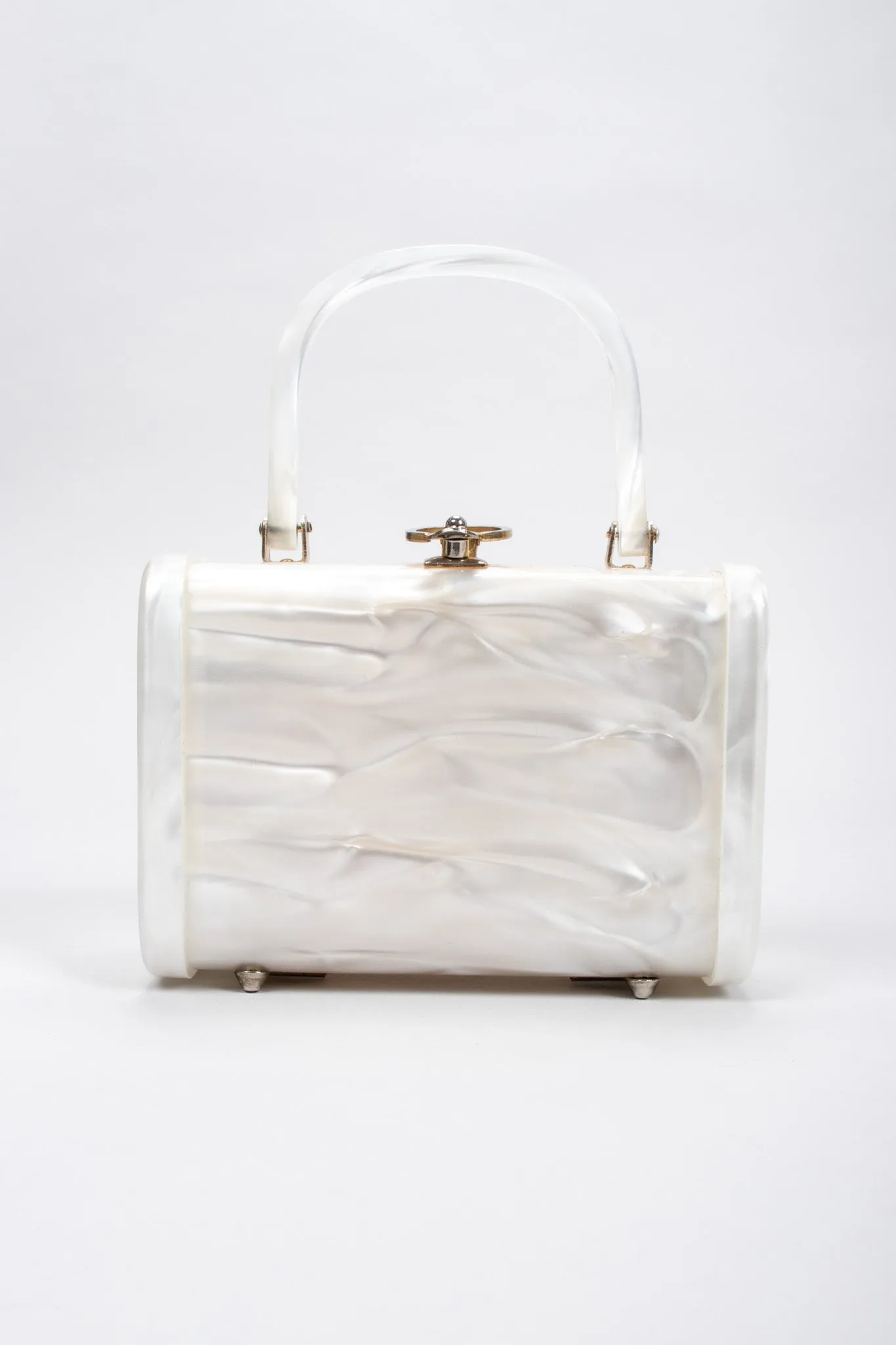 Pearl Swirl Lucite Box Bag
