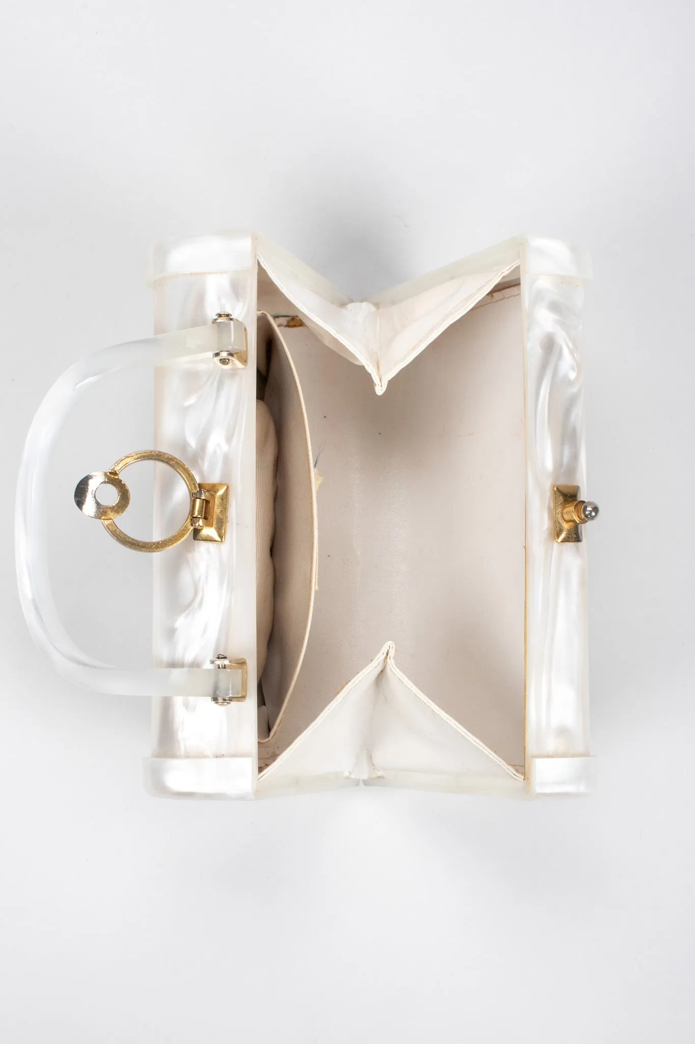 Pearl Swirl Lucite Box Bag