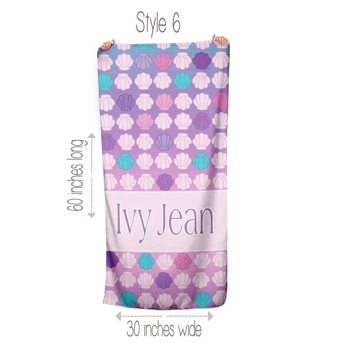 Personalized Mermaid Beach Towel | 6 Style Choices