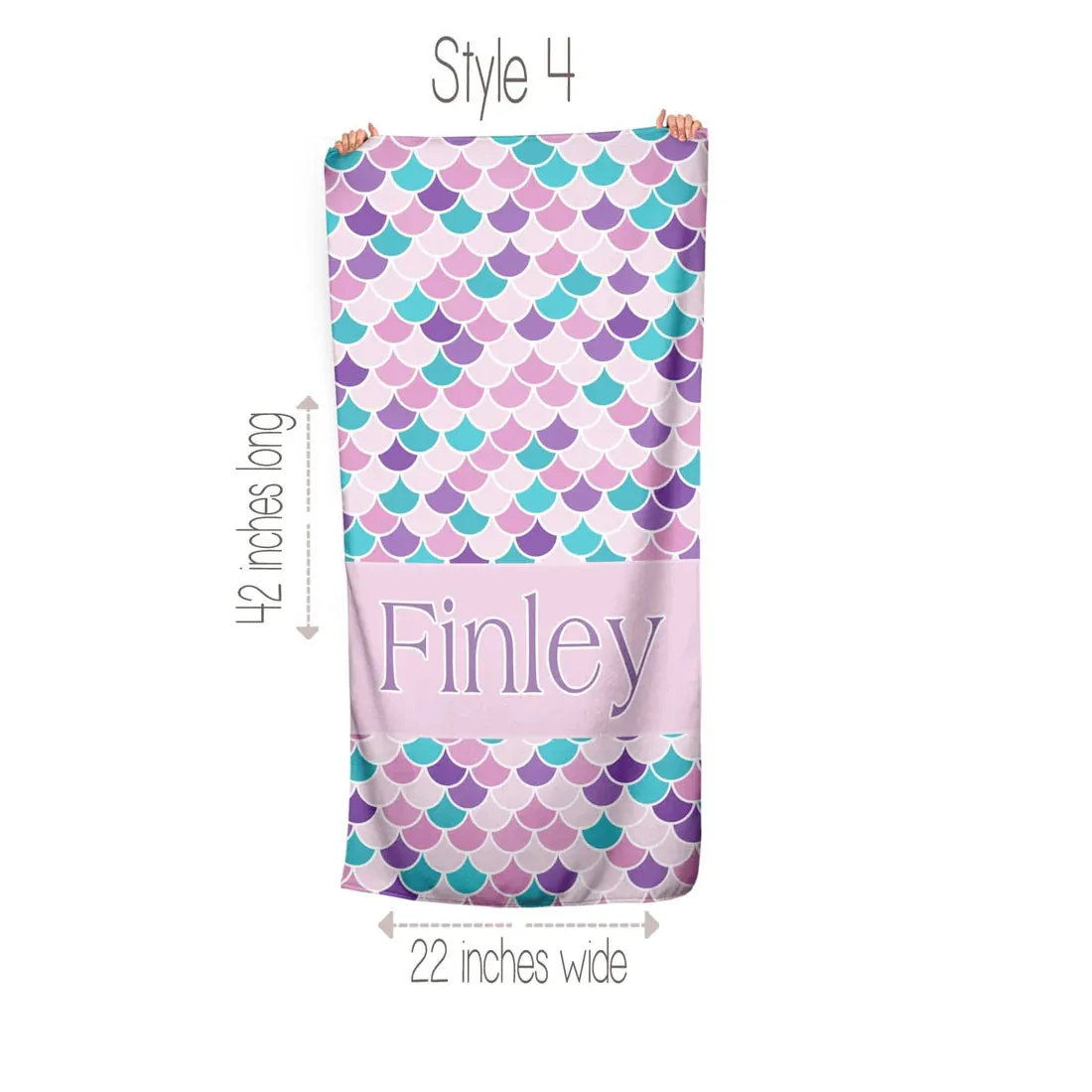 Personalized Mermaid Beach Towel | 6 Style Choices