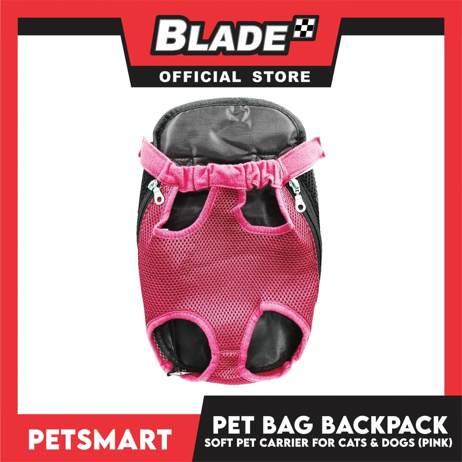 Pet Bag Backpack, Soft Pet Carrier for Cats and Dogs, Pink Color (Medium)