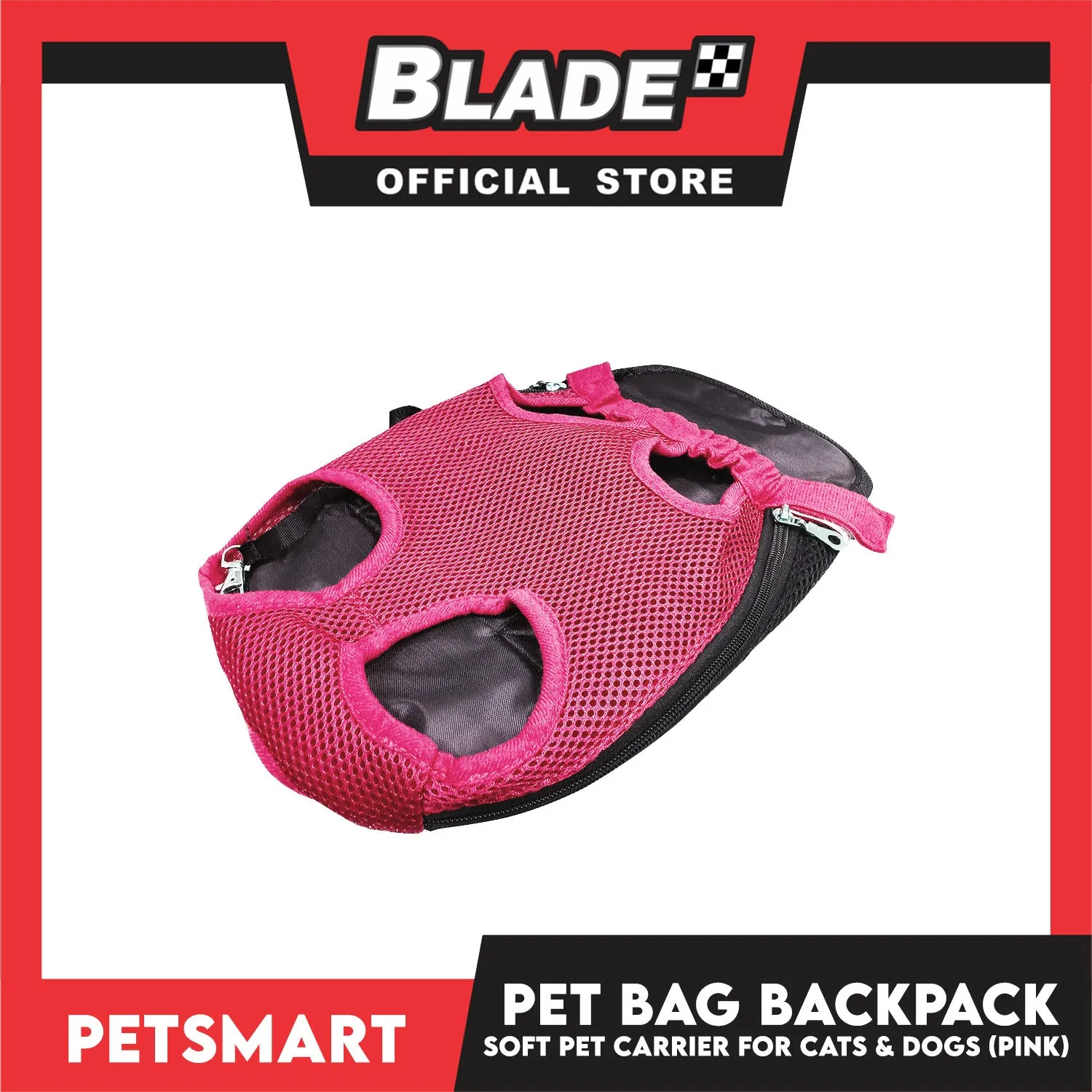 Pet Bag Backpack, Soft Pet Carrier for Cats and Dogs, Pink Color (Medium)