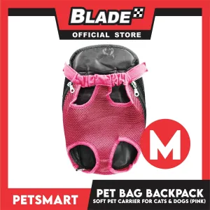 Pet Bag Backpack, Soft Pet Carrier for Cats and Dogs, Pink Color (Medium)