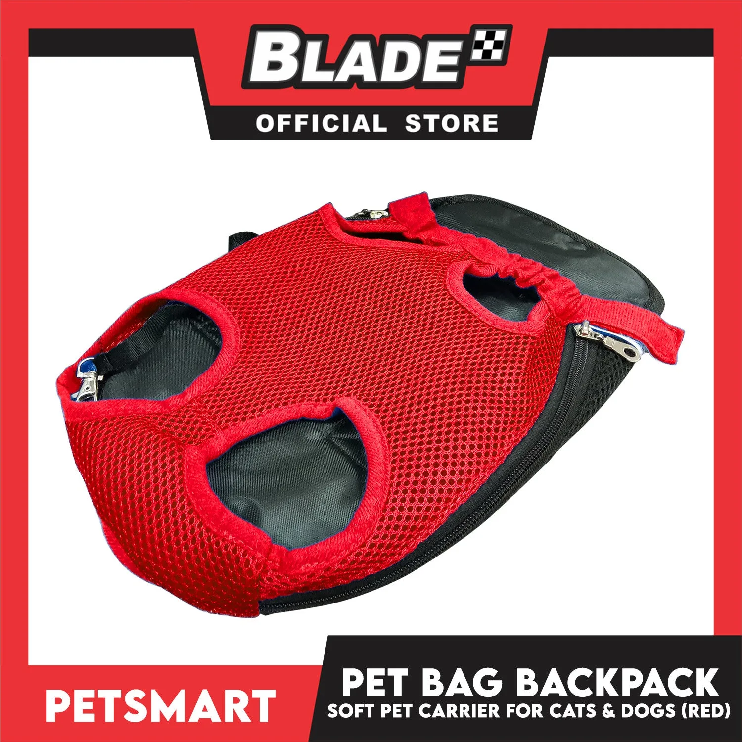 Pet Bag Backpack, Soft Pet Carrier for Cats and Dogs, Red Color (Medium)