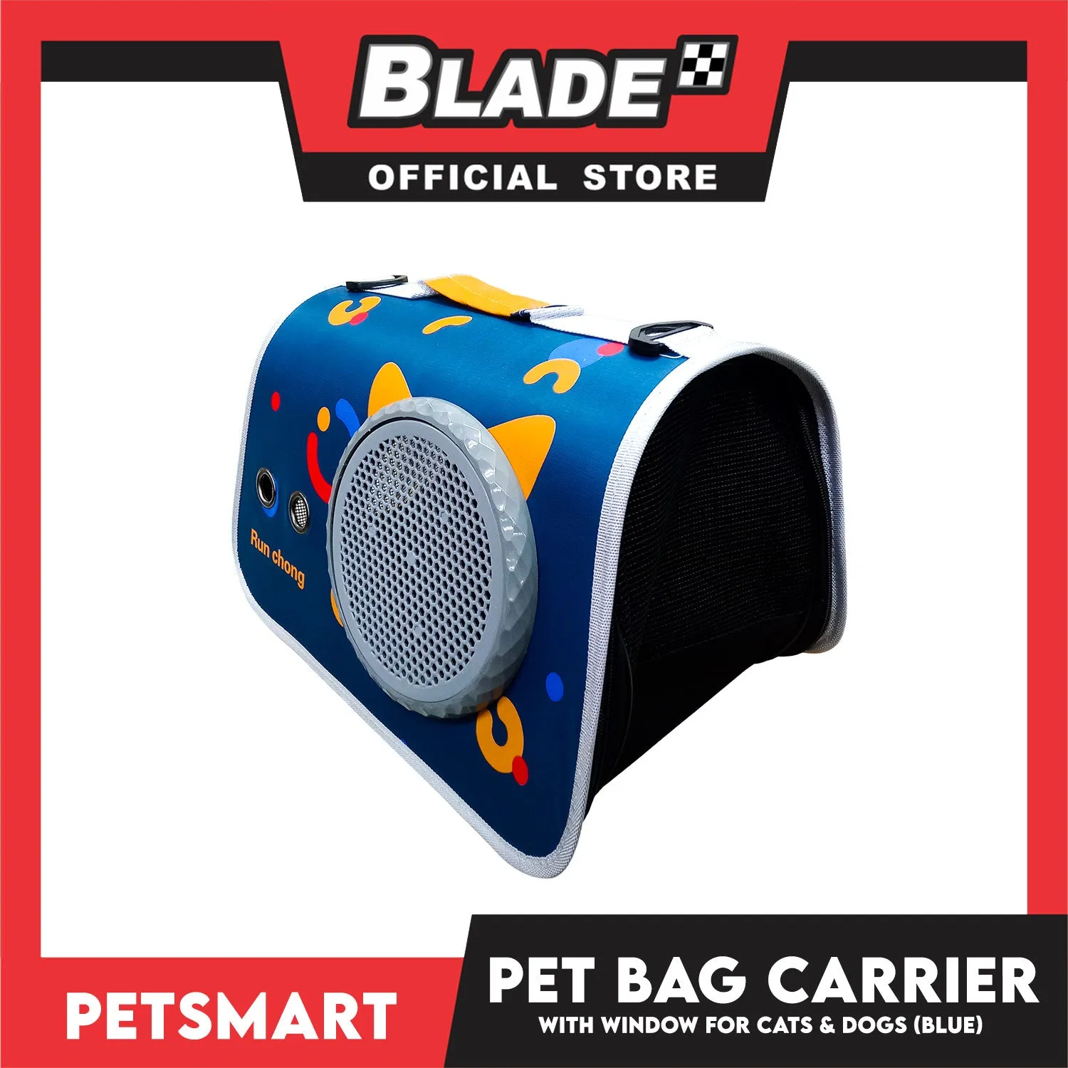 Pet Bag Carrier with Window for Cats and Dogs (Blue) 40cm x 27cm x 27cm
