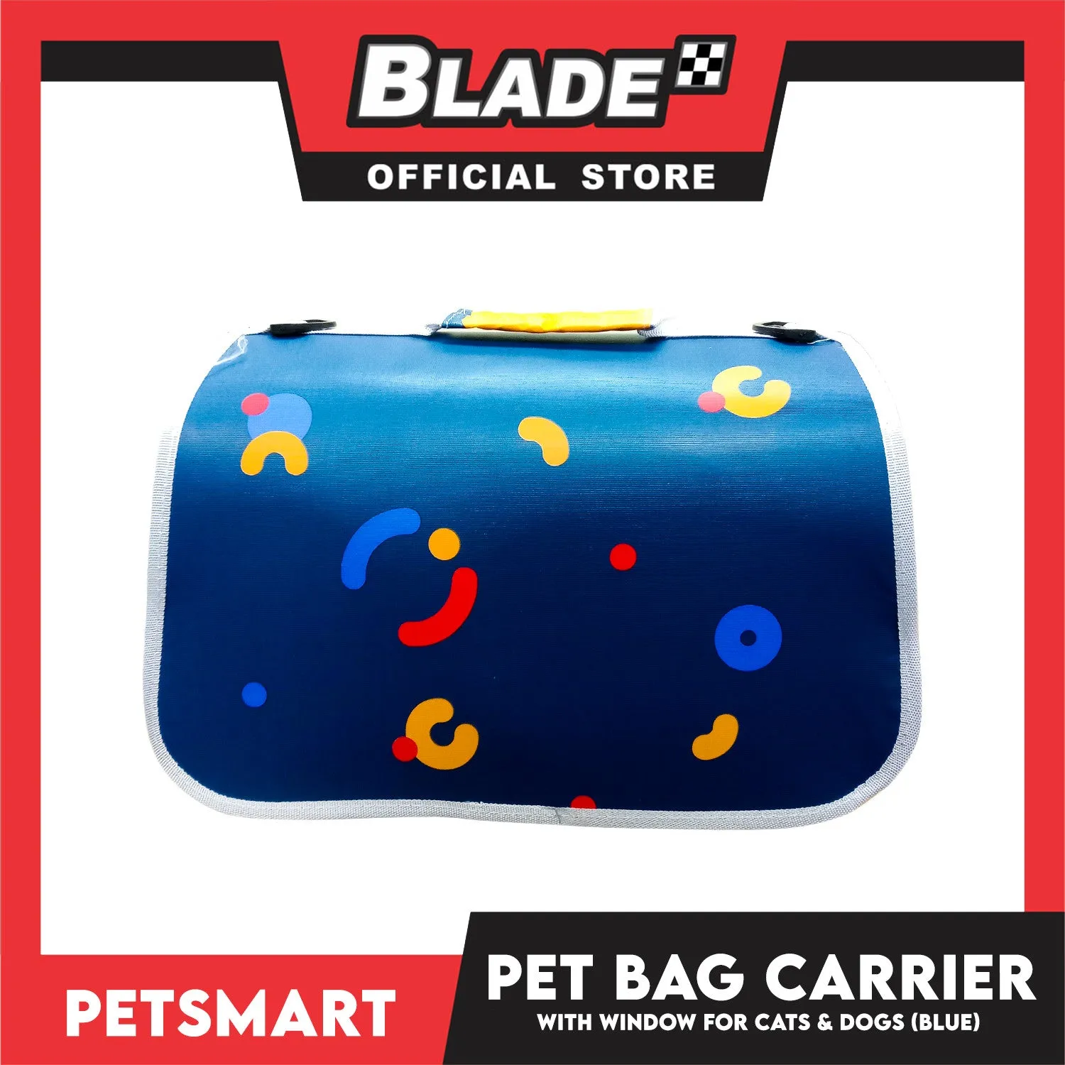 Pet Bag Carrier with Window for Cats and Dogs (Blue) 40cm x 27cm x 27cm