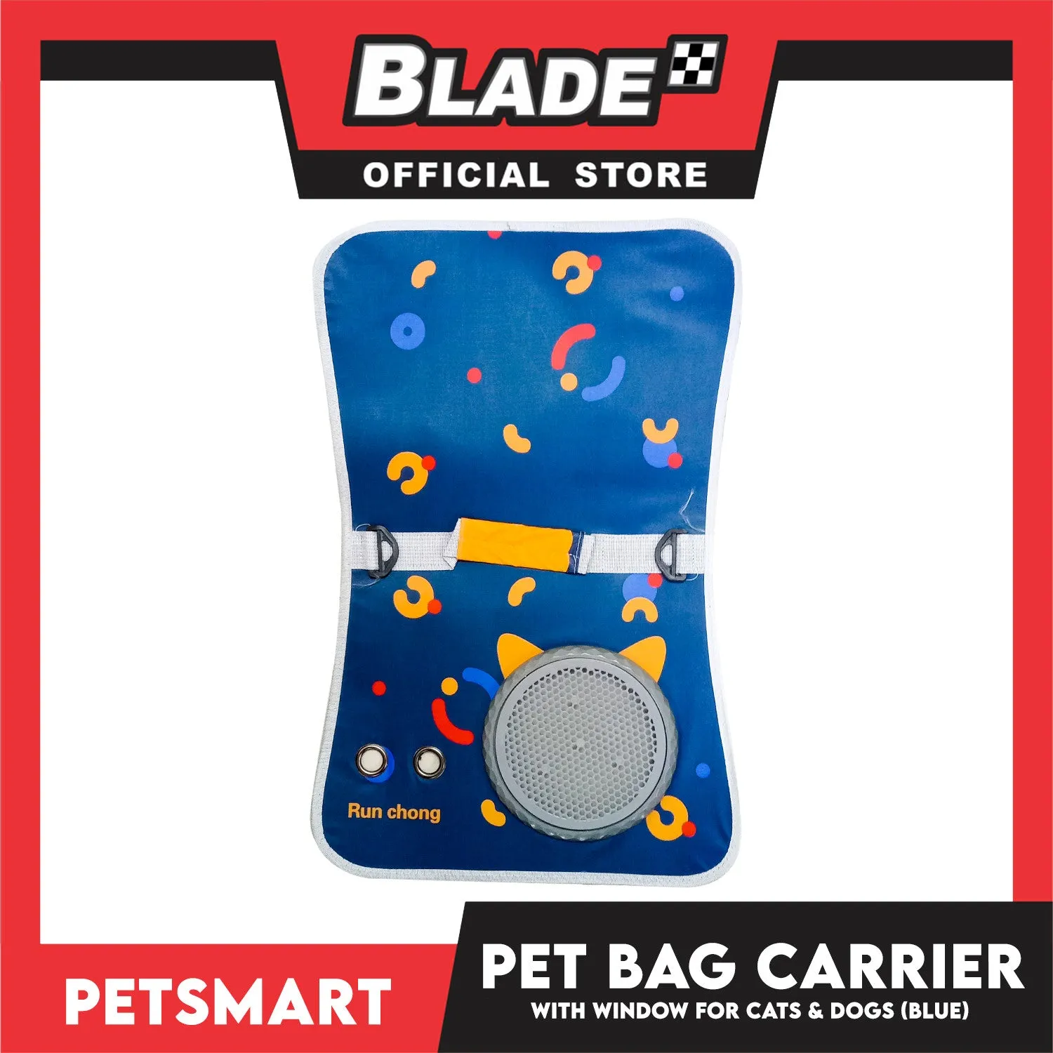 Pet Bag Carrier with Window for Cats and Dogs (Blue) 40cm x 27cm x 27cm