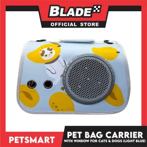 Pet Bag Carrier with Window for Cats and Dogs (Light Blue) 40cm x 27cm x 27cm