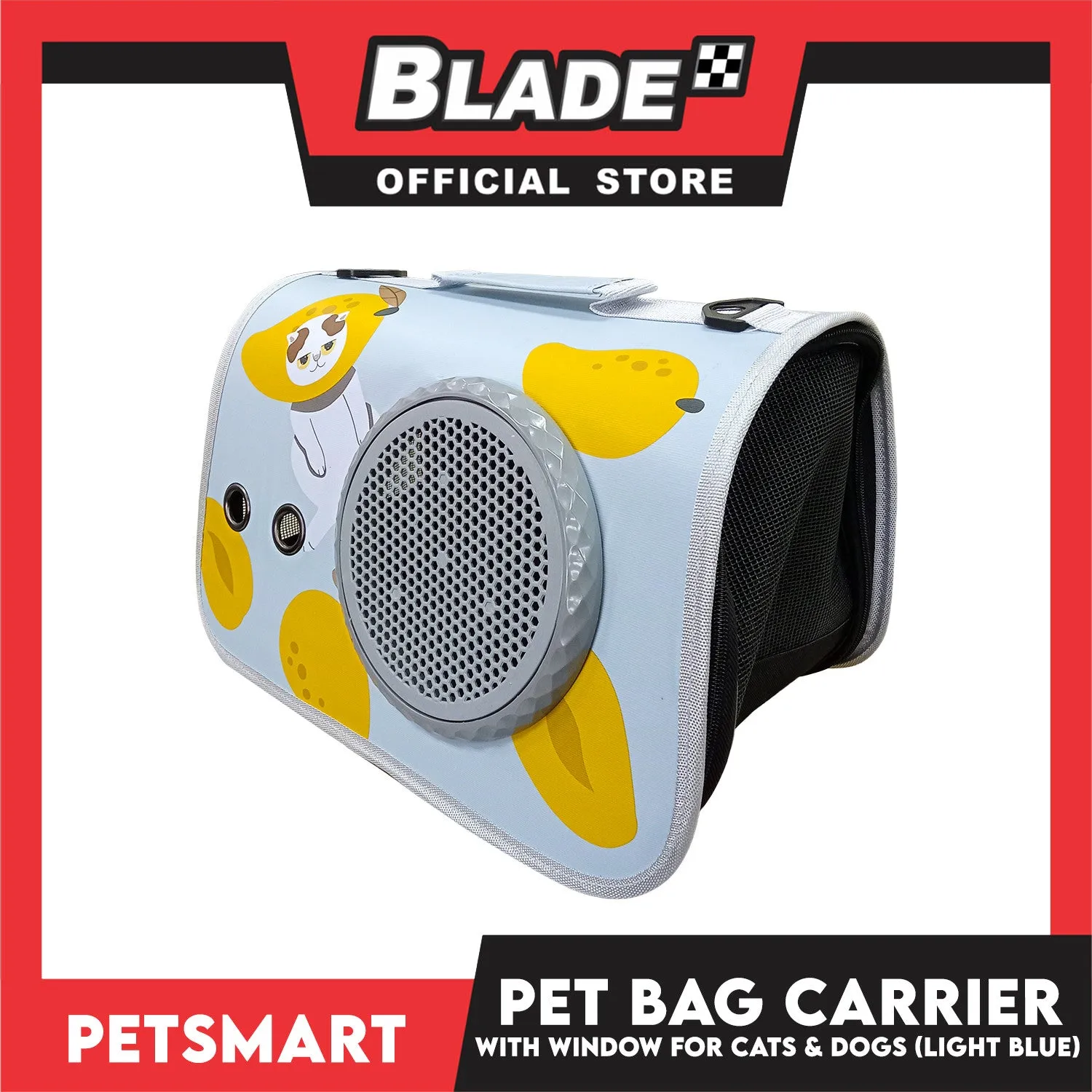 Pet Bag Carrier with Window for Cats and Dogs (Light Blue) 40cm x 27cm x 27cm