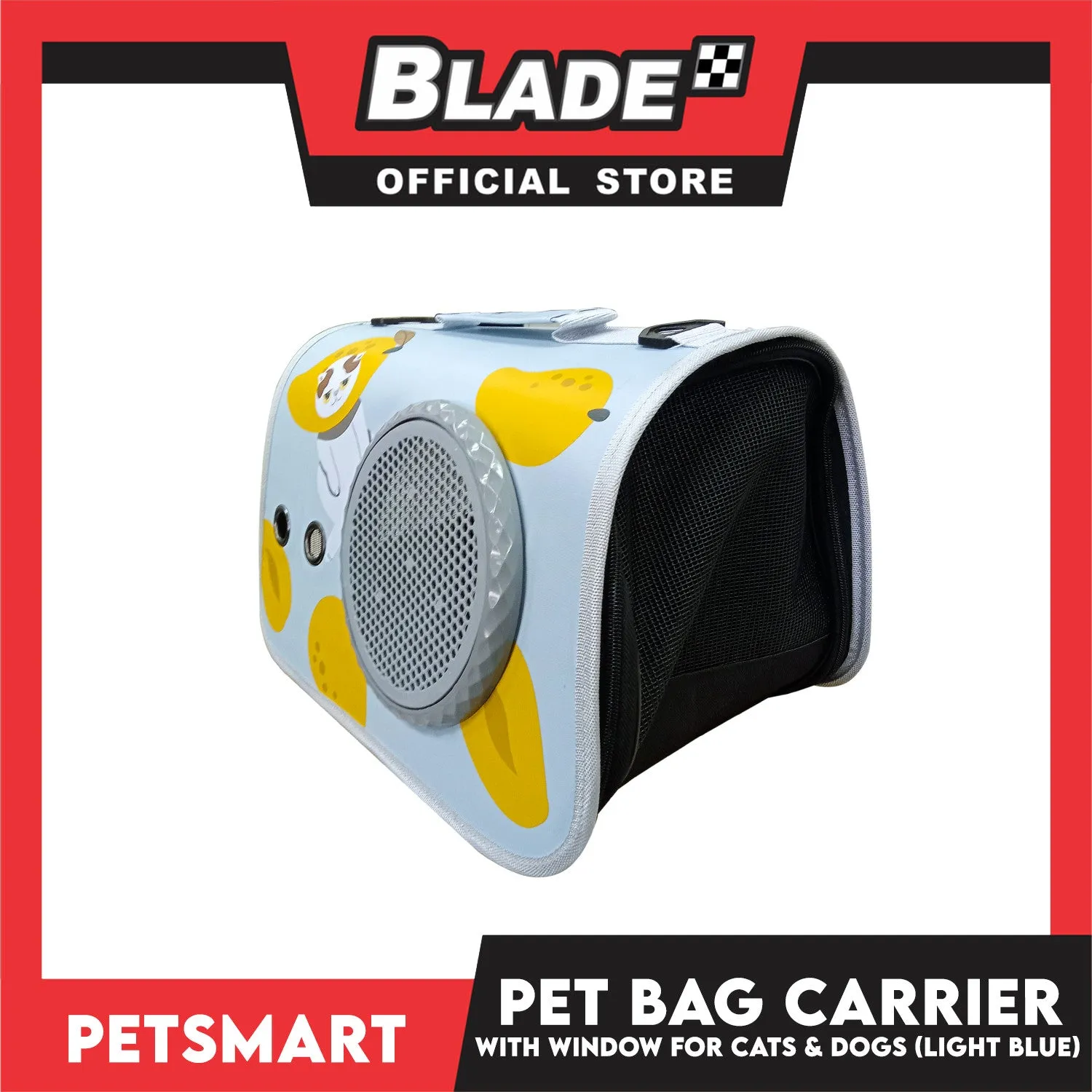 Pet Bag Carrier with Window for Cats and Dogs (Light Blue) 40cm x 27cm x 27cm