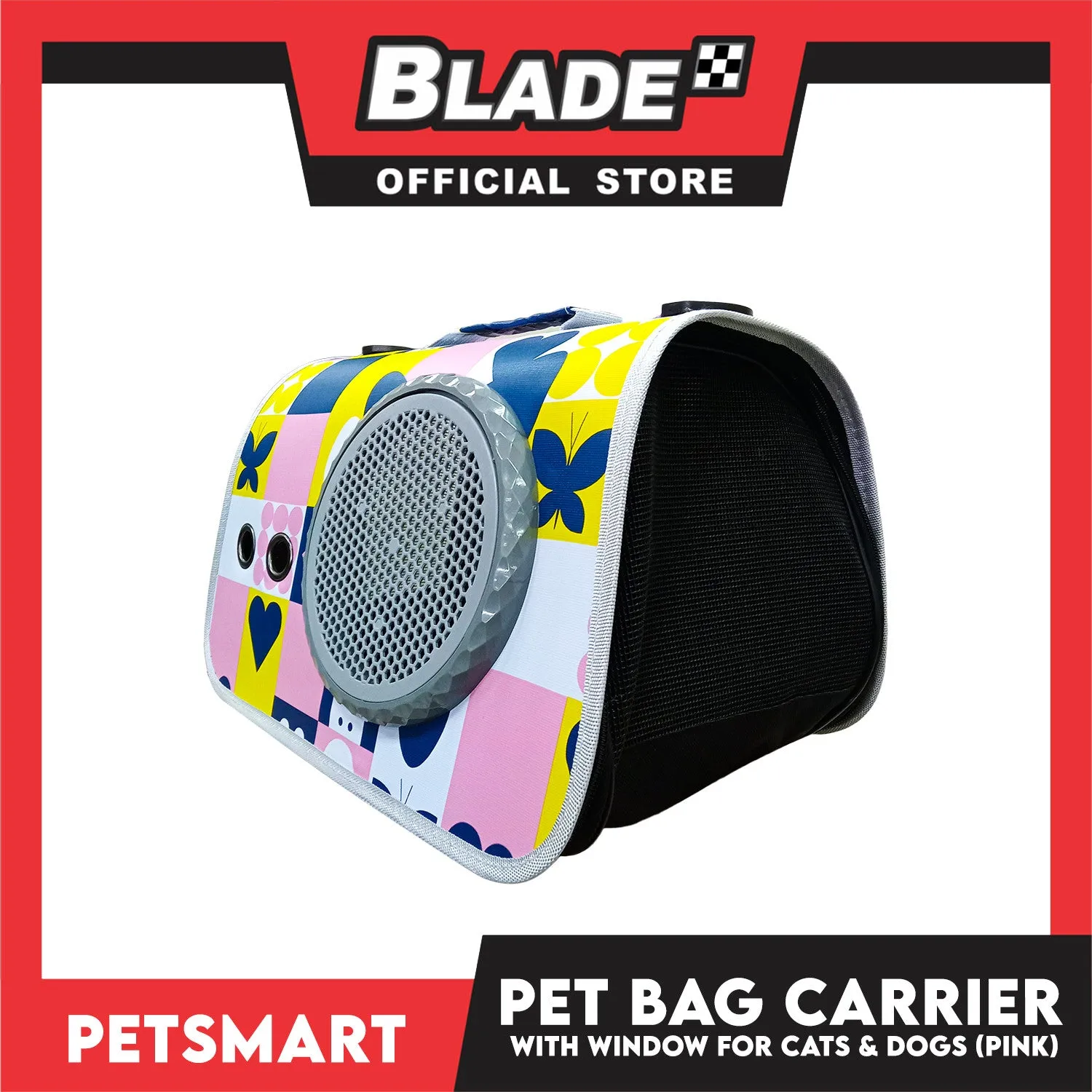 Pet Bag Carrier with Window for Cats and Dogs (Pink) 40cm x 27cm x 27cm