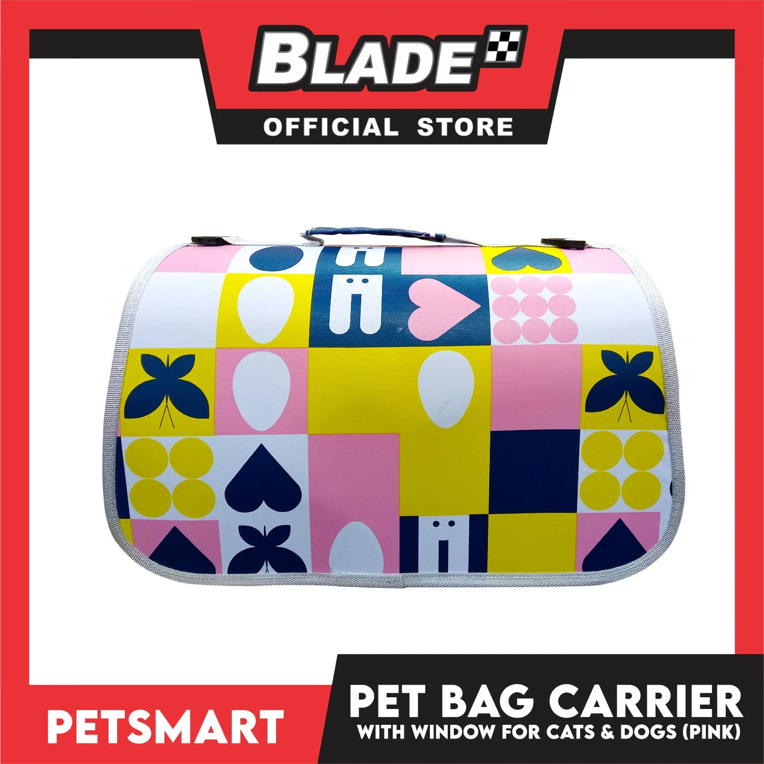 Pet Bag Carrier with Window for Cats and Dogs (Pink) 40cm x 27cm x 27cm