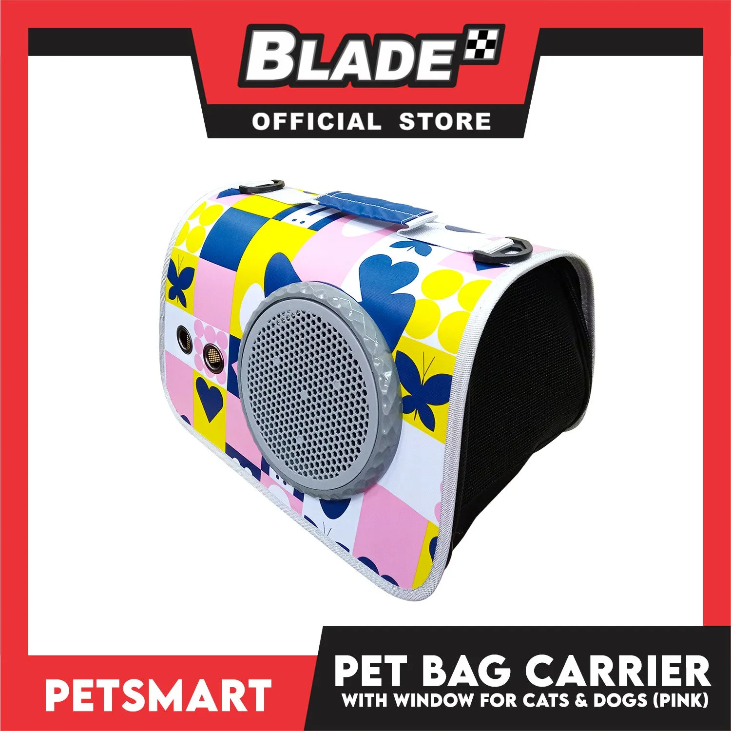 Pet Bag Carrier with Window for Cats and Dogs (Pink) 40cm x 27cm x 27cm