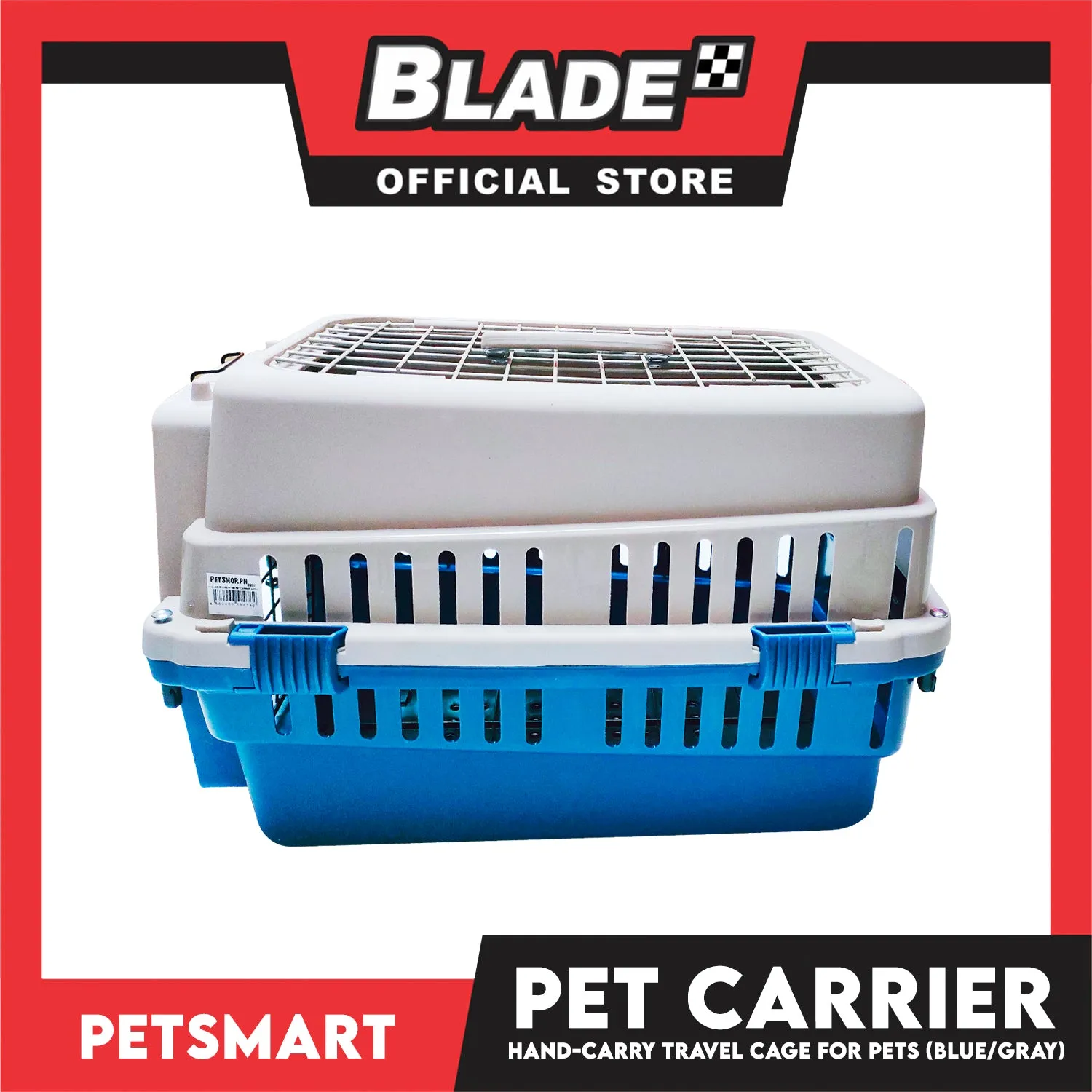 Pet Carrier, Pet Travel Cage With Carrying Handle KNO-206 SW-J0017 (Gray Blue Color)