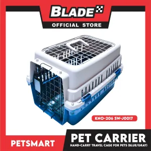 Pet Carrier, Pet Travel Cage With Carrying Handle KNO-206 SW-J0017 (Gray Blue Color)