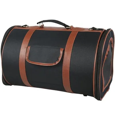 Pet Life Airline Approved Cylinder Posh Pet Carrier W/ Pouch