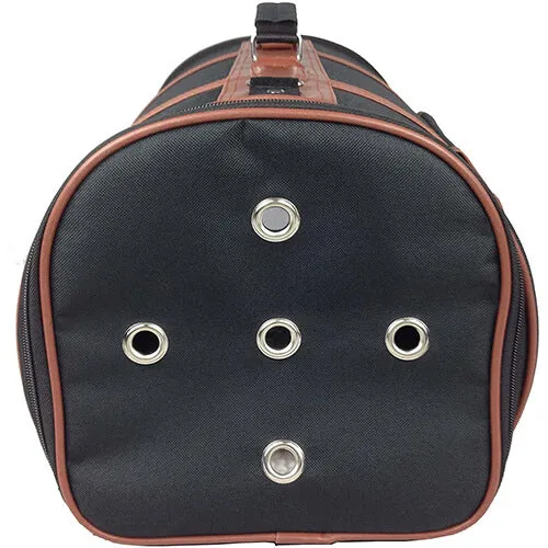 Pet Life Airline Approved Cylinder Posh Pet Carrier W/ Pouch